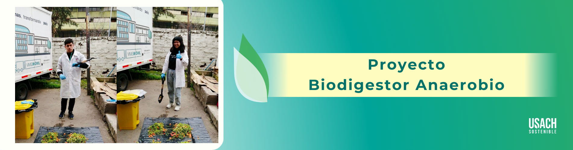 estudiantes en proceso de investigación para la implementación del sistema biodigestor anaerobio.