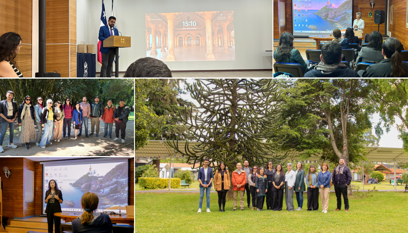 Registros fotográficos resumiendo el Plenario presencial de la Red Compromiso con el Desarrollo Sustentable del CUECH, realizada en la Universidad de la Frontera (Temuco). 
