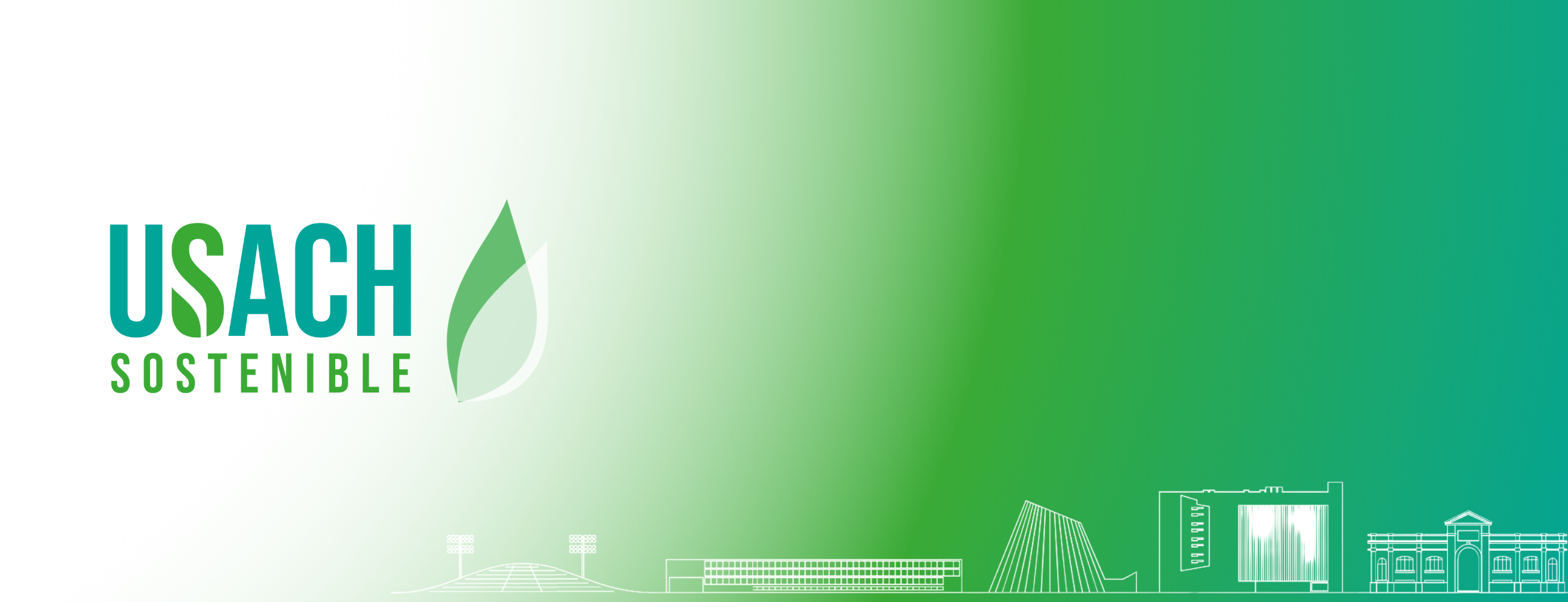 imagotipo en tonos verdes de Usach Sostenible
